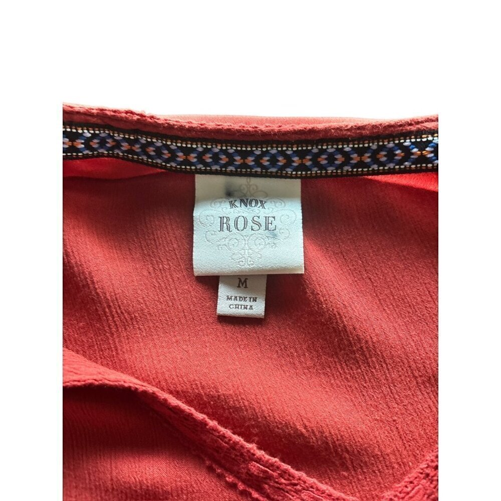 Knox Rose Women's Dark Orange Lightweight Dress - Picture 4 of 7